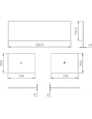 Apdailos plokštė MDF 180, satino medienos sp., RAVAK