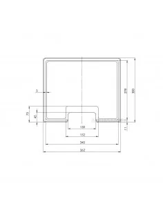 Pjaustymo lentelė AQUASANITA QUADRO SQQ-362.300