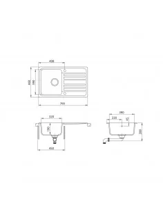 Plautuvės ir maišytuvo komplektas SQ101-110AW+5553E-110