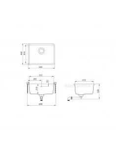 Akmens masės plautuvė AQUASANITA ARCA SQA102