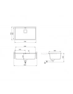 Akmens masės plautuvė AQUASANITA DELICIA SQD101