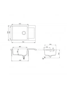 Akmens masės plautuvė AQUASANITA TESAplus SQT105