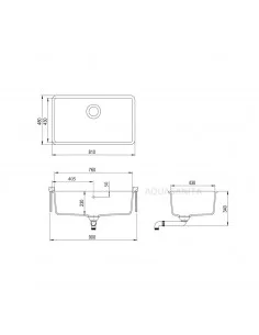 Akmens masės plautuvė AQUASANITA ARCA SQA104