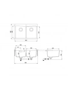 Akmens masės plautuvė AQUASANITA ARCA SQA210