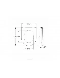 Dangtis unitazui Essence su SoftClose, Grohe