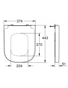 Dangtis unitazui EuroCeramic su SoftClose, Grohe