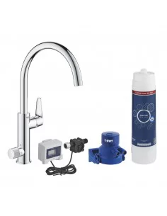 Maišytuvas plautuvei Blue Pure Baucurve, su filtru, chromas , Grohe