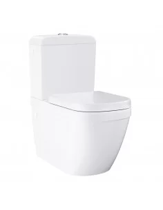 Unitazas pastatomas Euro Ceramic, su dangčiu, baltas, Grohe