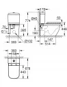 Unitazas pastatomas Euro Ceramic, su dangčiu, baltas, Grohe