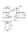 Unitazas pastatomas BauCeramic su Rimless su QR/SC dangčiu, baltas, Grohe