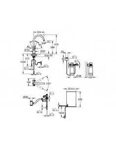 Maišytuvas plautuvei su vandens šildytuvu ir filtru GROHE Red Duo M, Grohe