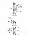 Dušo komplektas su termostatiniu maišytuvu Grohetherm 800, chromas, Grohe