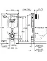 Potinkinis rėmas unitazui Rapid 3 in 1 su tvirtinimais ir nuleidimo plokštele Skate Cosmopolitan, Grohe