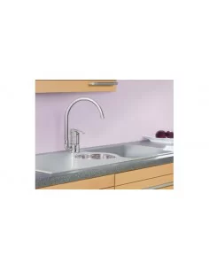 Maišytuvas plautuvei Euroeco, su aukštu snapeliu,chromas, Grohe