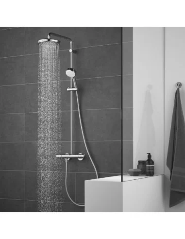 Dušo sistema voniai su termostatiniu maišytuvau Tempesta Cosmopolitan 210 , chromas, Grohe