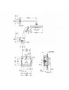 Dušo sistema potinkinė su termostatiniu maišytuvu Grohtherm Perfect Tempesta 210, chromas, Grohe