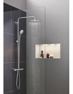 Dušo sistema potinkinė su termostatiniu maišytuvus Grohtherm Perfect Rainshower Cosmopolitan 210 , chromas, Grohe