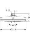 Dušo galva Tempesta 210, chromas, Grohe