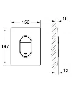 Nuleidimo plokštelė vertikali Arena Cosmo, balta, Grohe