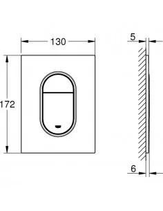 Nuleidimo plokštelė Arena Cosmo S, 130x172, balta, Grohe