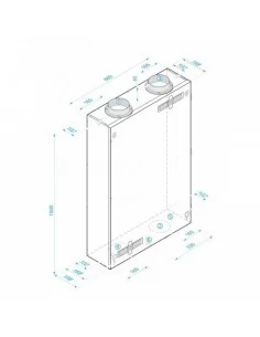 Centralizuoto vėdinimo rekuperatorius BRINK RENOVENT SKY 200 su lauko oro pašildytuvu 350W