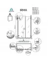 Dušo durys su sienele Irma 80, 90, 100, 110, 120 cm, BRASTA GLASS