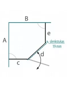 Dušo kabina Nida 80, 90, 100 cm, BRASTA GLASS