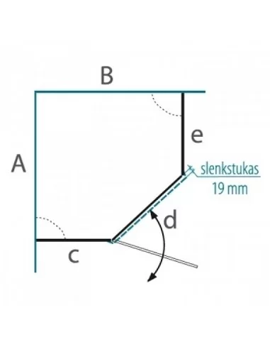 Dušo kabina Nida 80, 90, 100 cm, BRASTA GLASS