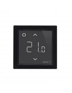 Termostatas DEVIreg™ Smart WiFi juodas, +5...+45 °C, grindų+patalpos jutiklis, 16 A