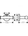 Kabliukas dvigubas metalinis Logis Universal, Hansgrohe