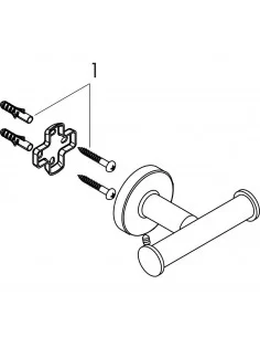 Kabliukas dvigubas metalinis Logis Universal, Hansgrohe