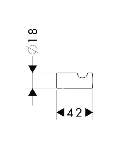 Kabliukas viengubas metalinis Logis, Hansgrohe