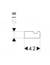 Kabliukas viengubas metalinis Logis, Hansgrohe