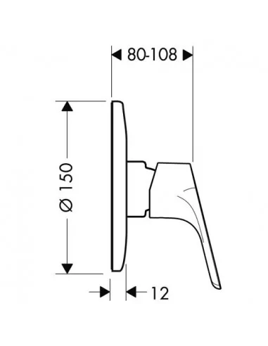 Maišytuvas dušo potinkinis Focus, Hansgrohe