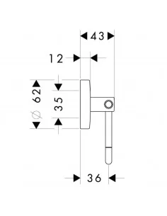 Laikiklis tuoletinio popieriaus metalinis Logis, Hansgrohe