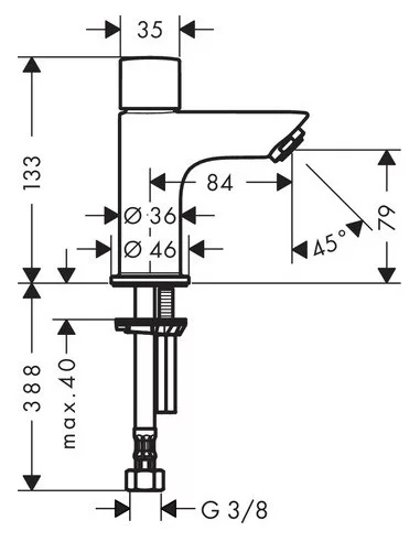 Maišytuvas praustuvui Logis Pillar 70, Hansgrohe