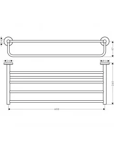 Lentyna rankšluosčių metalinė Logis Universal, Hansgrohe