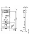 TECEbase (4 in 1) WC rėmas Valdymas iš priekio, montavimo aukštis 1120 mm