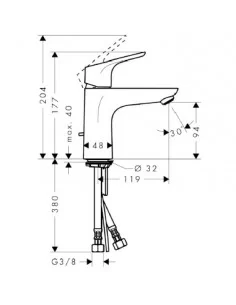 Maišytuvas praustuvui Focus 100 chromas, Hansgrohe