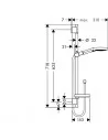 Dušo komplektas su aukštu laikikliu Raindance Select S 120 3 jet 65cm chromas/baltas, Hansgrohe