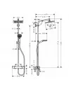 Dušo sistema su termostatiniu maišytuvu Crometta E 240, Hansgrohe