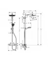 Dušo sistema su termostatiniu maišytuvu Crometta S 240, Hansgrohe