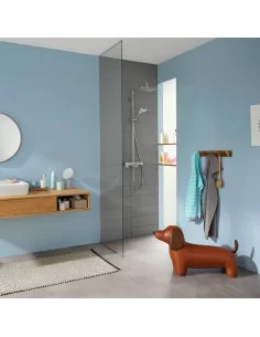 Dušo sistema su termostatiniu maišytuvu Croma E Showerpipe 280 1jet, Hansgrohe