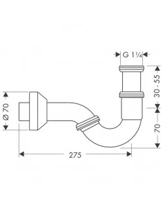 Sifonas bide chromuotas, Hansgrohe