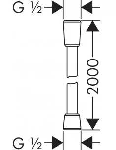Dušo žarna Isiflex 200cm, Hansgrohe