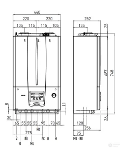 Pakabinamas dujinis katilas VICTRIX TERA 35 PLUS, IMMERGAS