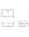 Plautuvė iš granito 770x510mm S51 S510-U660, Hansgrohe