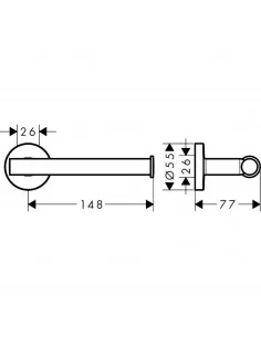 Laikiklis tualetinio popieriaus metalinis Logis Universal, Hansgrohe