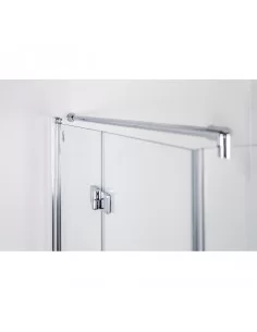 Dušo kabina SANDRA 90x90x2000, skaidrus st., chromas per., dešinės pusės