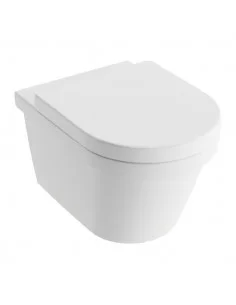 Pakabinamas WC puodas Chrome RimOff su Slim Soft Close dangčiu, RAVAK